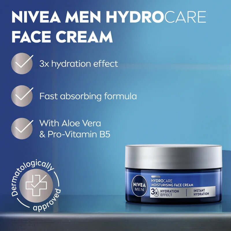 Nivea MEN Hydrocare intenzivna vlažilna krema za moške 50 ml