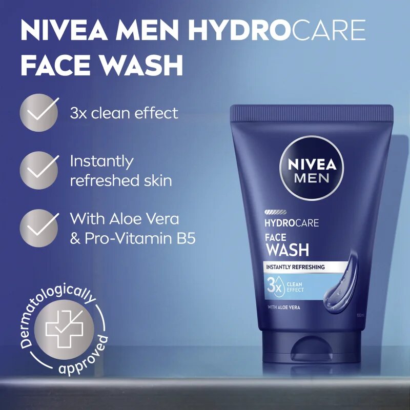 Nivea MEN Hydrocare vlažilni čistilni gel 100 ml
