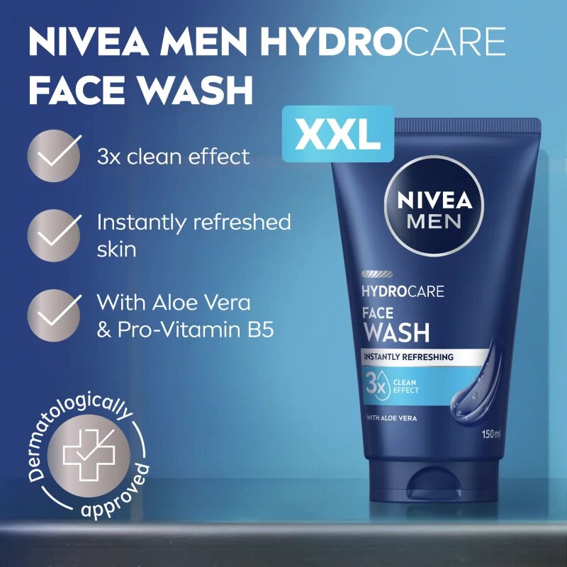 Nivea MEN Hydrocare vlažilni čistilni gel za moške 150 ml