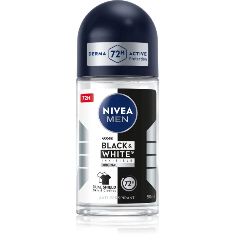 Nivea MEN Invisible Black & White anti-transpirant roll-on za moške 50 ml