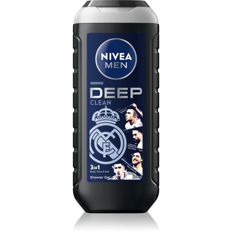 Nivea MEN Real Madrid osvežujoč gel za prhanje 3v1 250 ml
