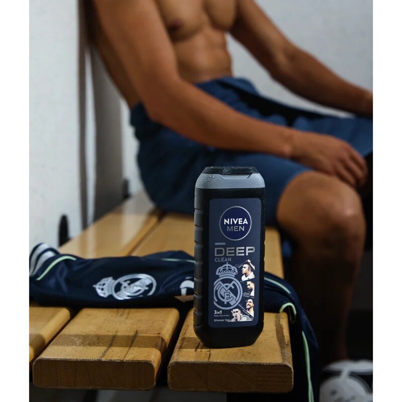 Nivea MEN Real Madrid osvežujoč gel za prhanje 3v1 250 ml