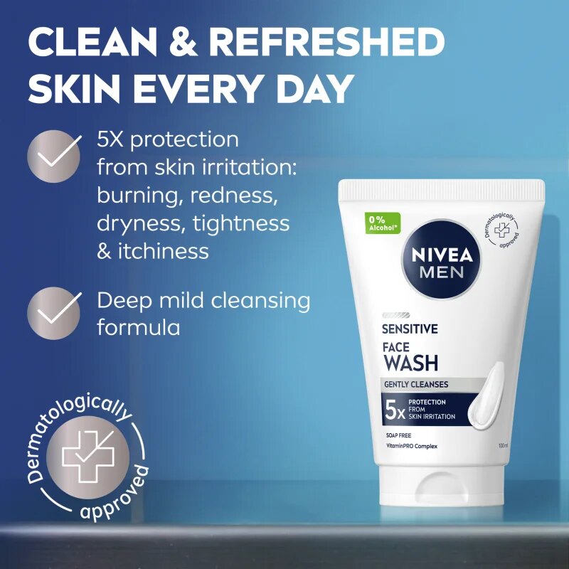 Nivea Men Sensitive čistilni gel za moške 100 ml
