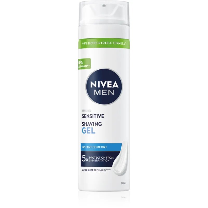 Nivea MEN Sensitive gel za britje 200 ml