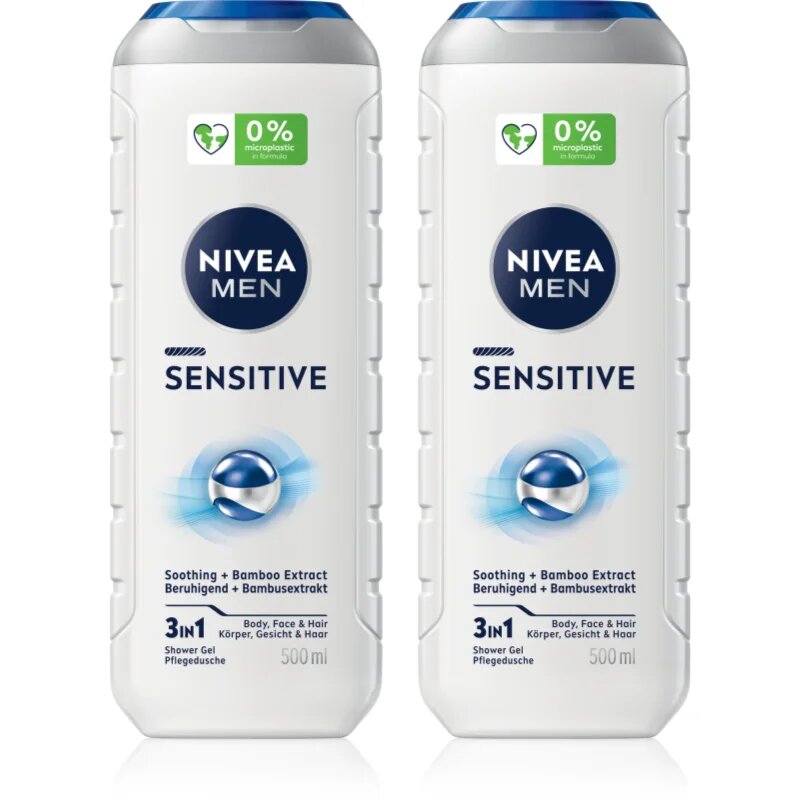 Nivea MEN Sensitive gel za prhanje za telo in lase ugodno pakiranje
