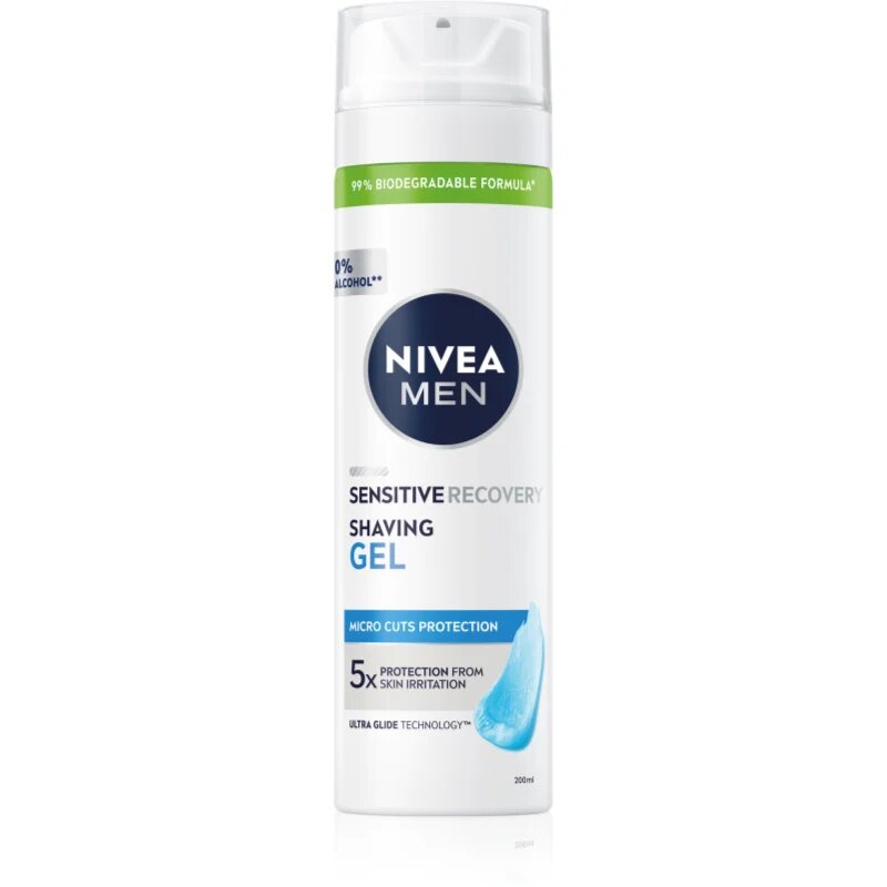 Nivea MEN Sensitive Recovery gel za britje za moške 200 ml