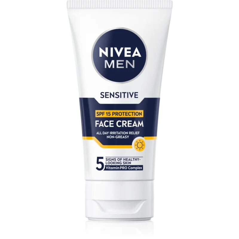 Nivea MEN Sensitive zaščitna krema za moške SPF 15 75 ml