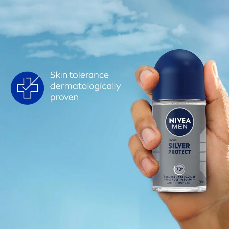 Nivea MEN Silver Protect anti-transpirant roll-on za moške 50 ml
