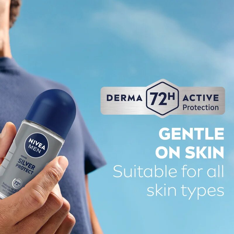 Nivea MEN Silver Protect anti-transpirant roll-on za moške 50 ml
