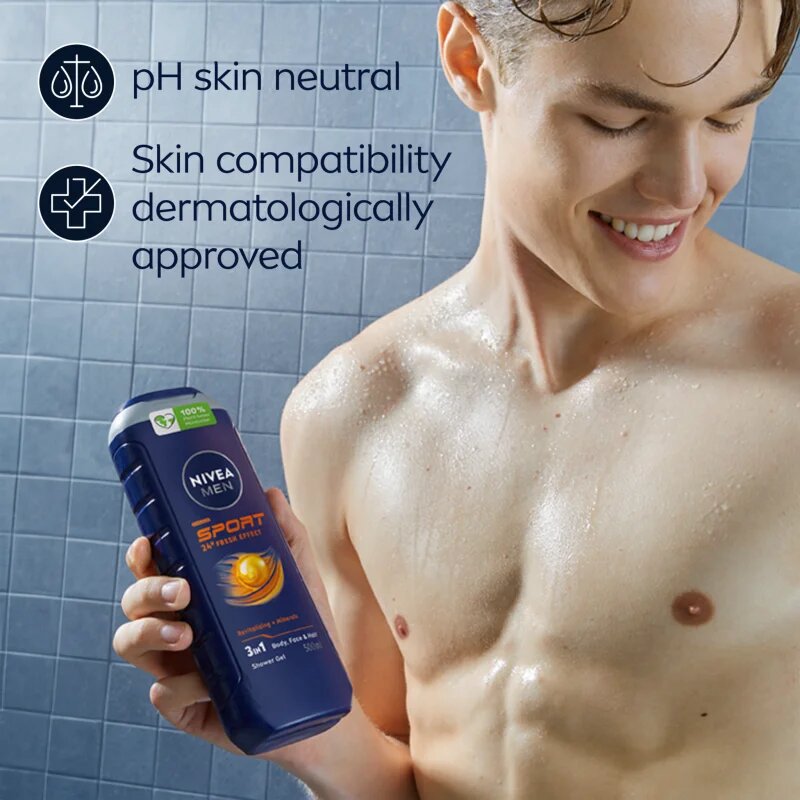 Nivea MEN Sport gel za prhanje za moške ugodno pakiranje