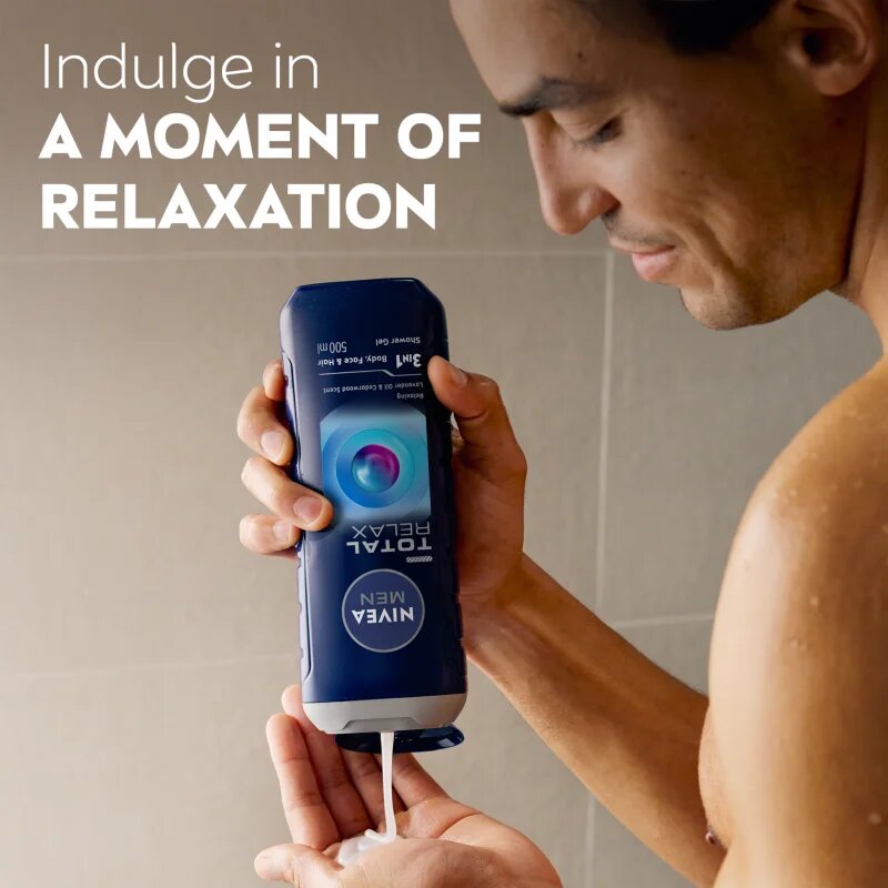 Nivea MEN Total Relax relaksacijski gel za prhanje 500 ml