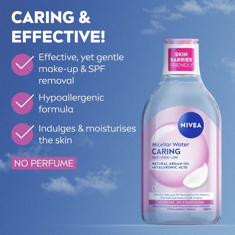 Nivea Micellar Caring nežna micelarna voda 400 ml