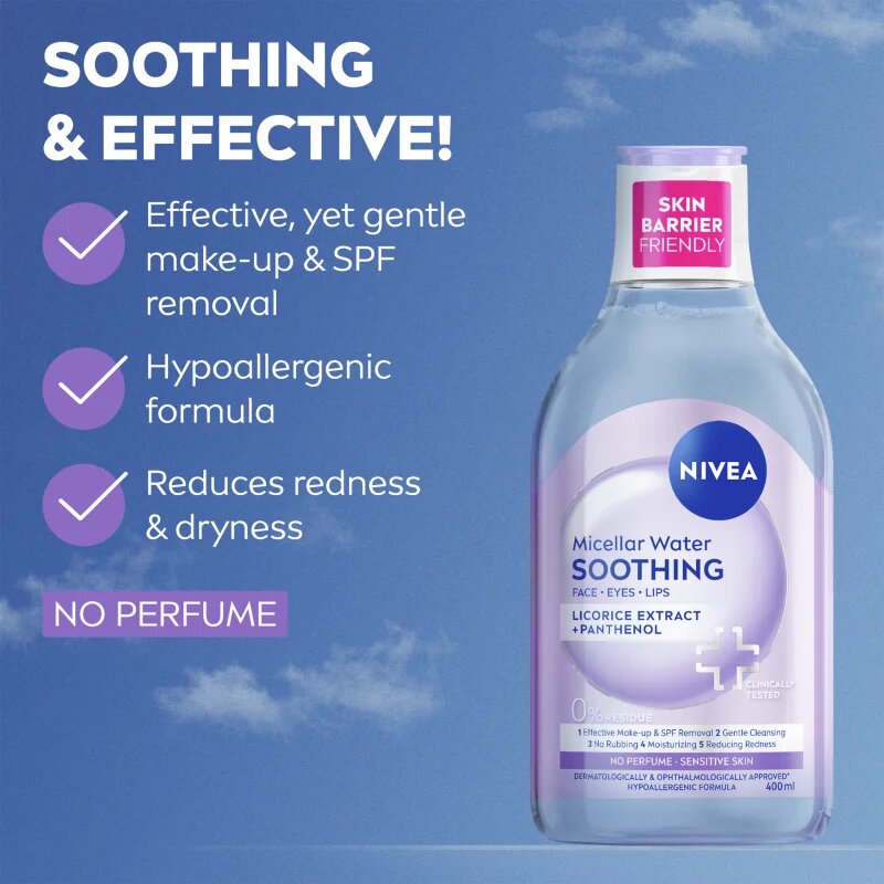 Nivea Micellar Soothing micelarna čistilna voda za občutljivo kožo 400 ml