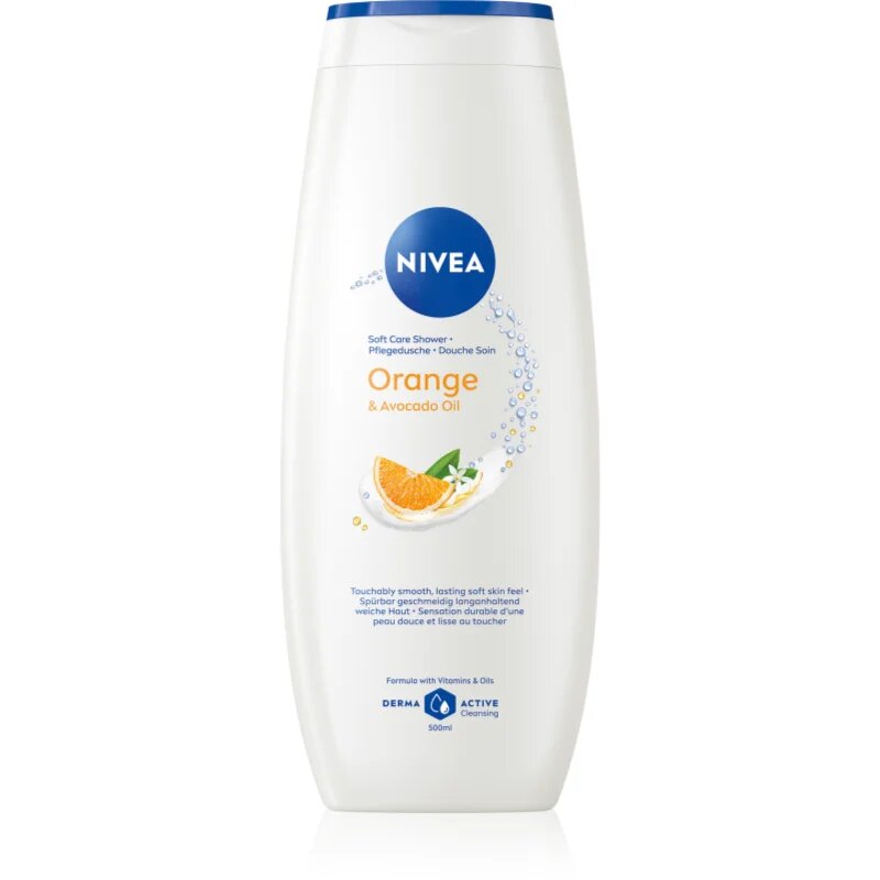 Nivea Orange & Avocado Oil negovalni gel za prhanje 500 ml