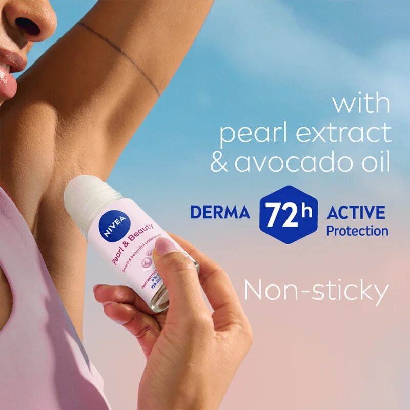 Nivea Pearl & Beauty anti-transpirant roll-on za ženske 72h 50 ml