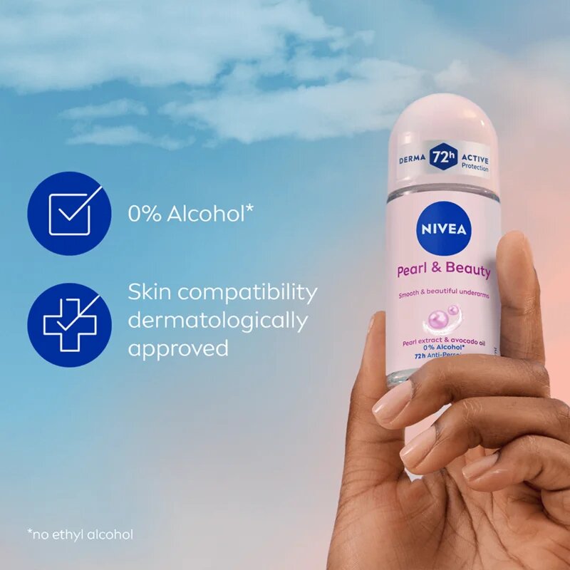 Nivea Pearl & Beauty anti-transpirant roll-on za ženske 72h 50 ml