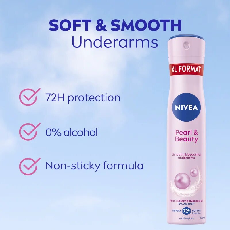 Nivea Pearl & Beauty antiperspirant v pršilu 72 ur 200 ml