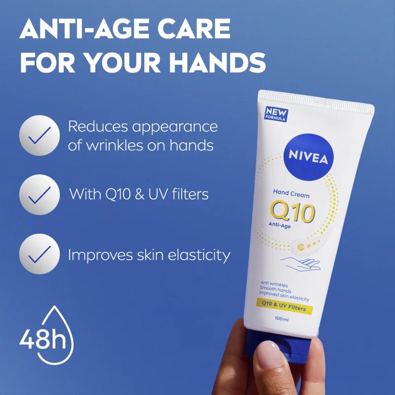 Nivea Q10 Anti-Age Care krema za roke za obnovitev prožnosti kože 100 ml