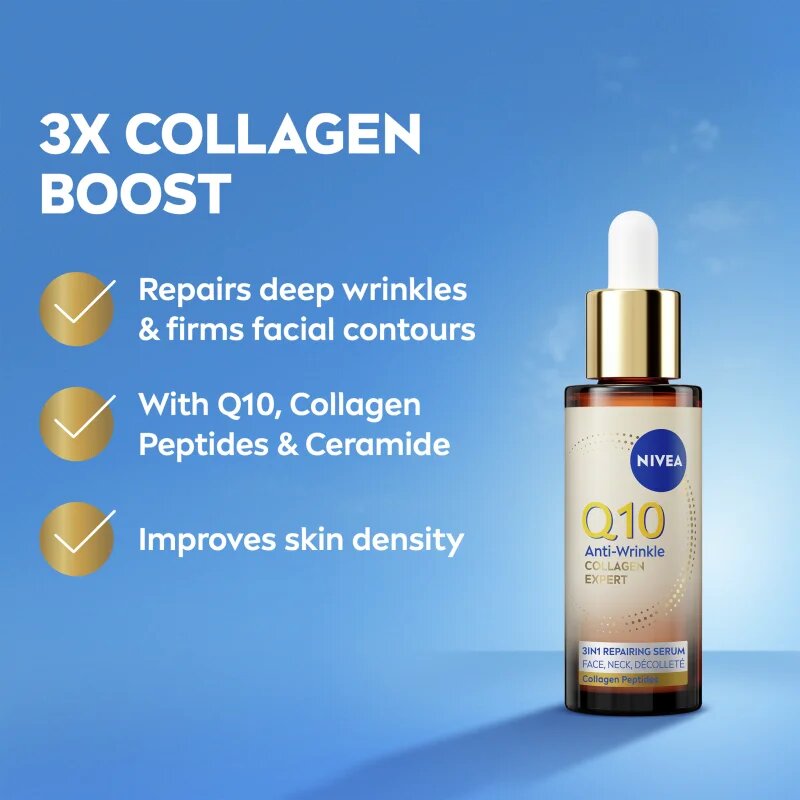 Nivea Q10 Anti-Wrinkle Collagen Expert serum proti gubam s kolagenom 30 ml