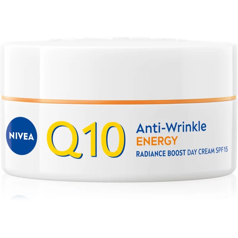 Nivea Q10 Anti-Wrinkle Energy poživitvena dnevna krema proti gubam SPF 15 50 ml