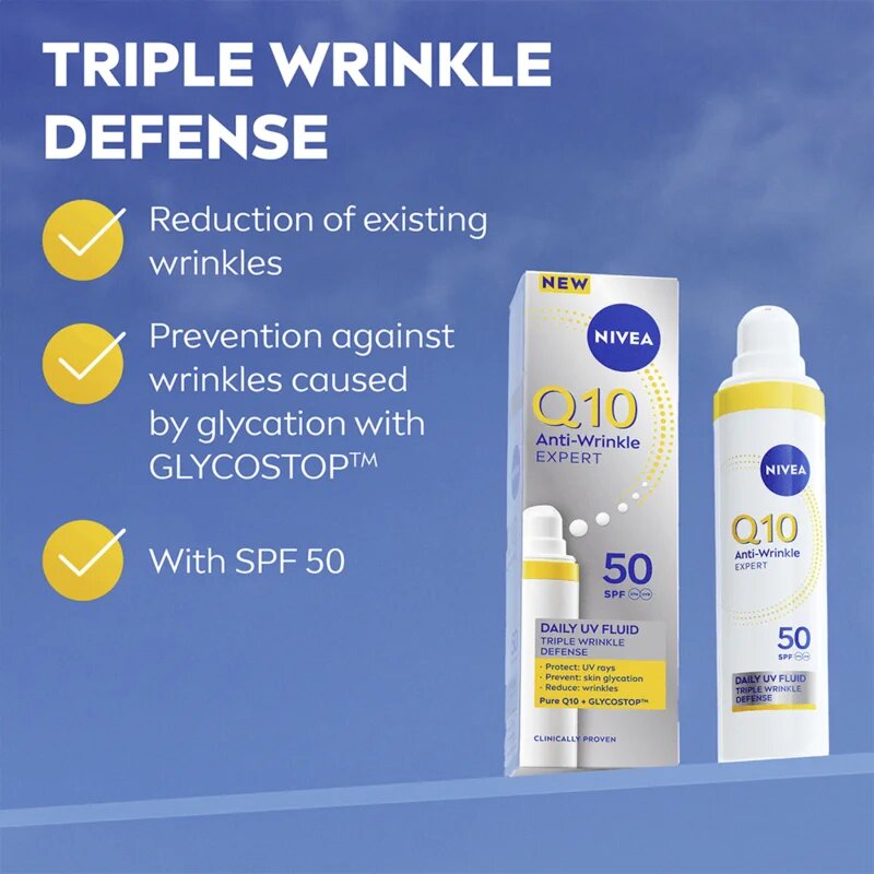 Nivea Q10 Anti-Wrinkle ultra lahek fluid SPF 50 40 ml