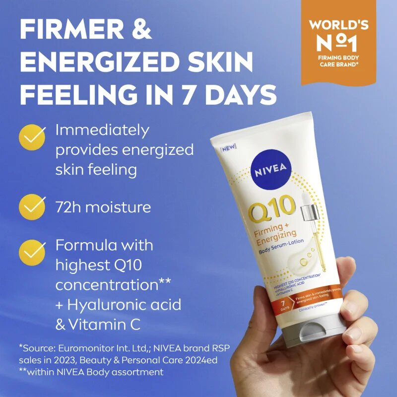 Nivea Q10 Firming + Energizing učvrstitveni serum za telo 200 ml