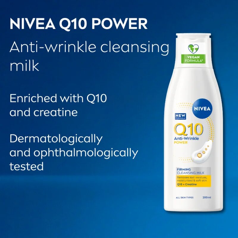 Nivea Q10 Power čistilni losjon za obraz proti gubam 200 ml