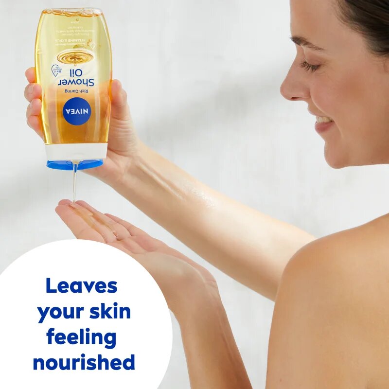 Nivea Rich Care olje za prhanje za suho kožo 3 x 200 ml