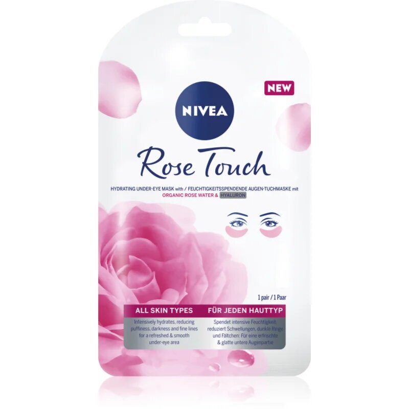 Nivea Rose Touch maska za oči 1 kos