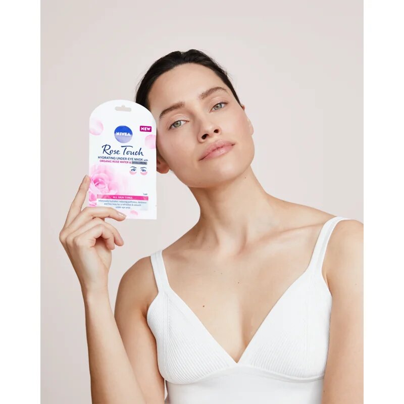 Nivea Rose Touch maska za oči 1 kos