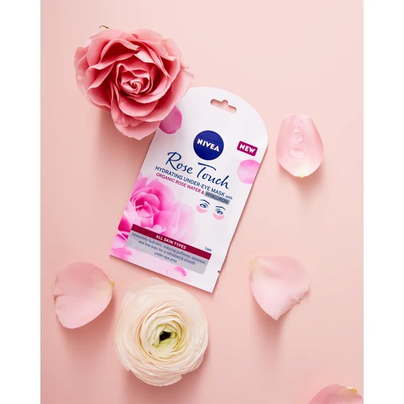 Nivea Rose Touch maska za oči 1 kos