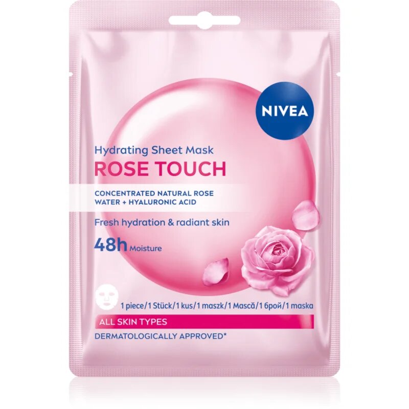 Nivea Rose Touch vlažilna tekstilna maska 1 kos