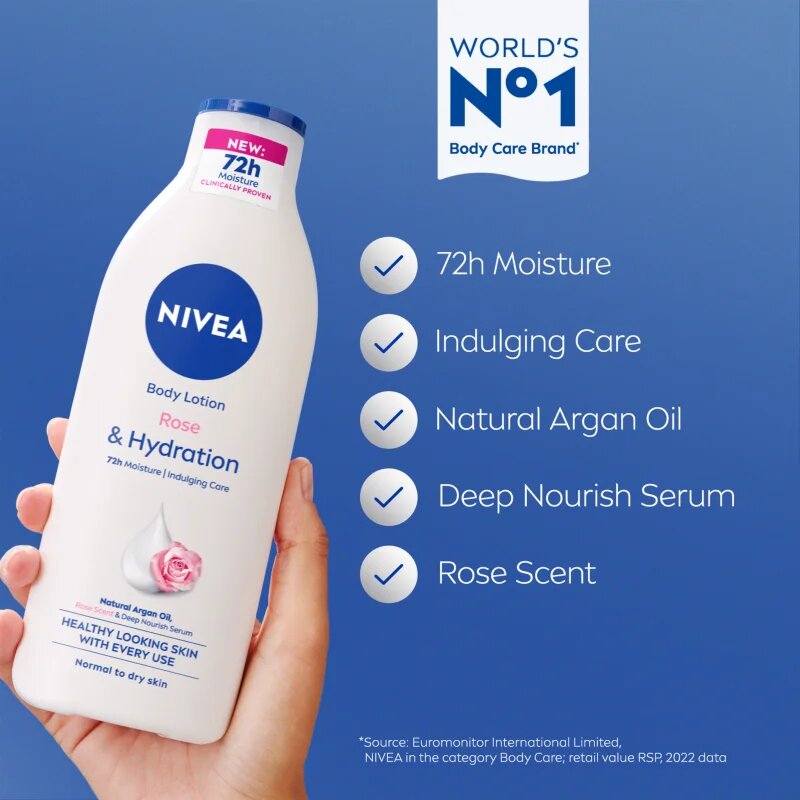 Nivea Rose Touch vlažilni losjon za telo 400 ml