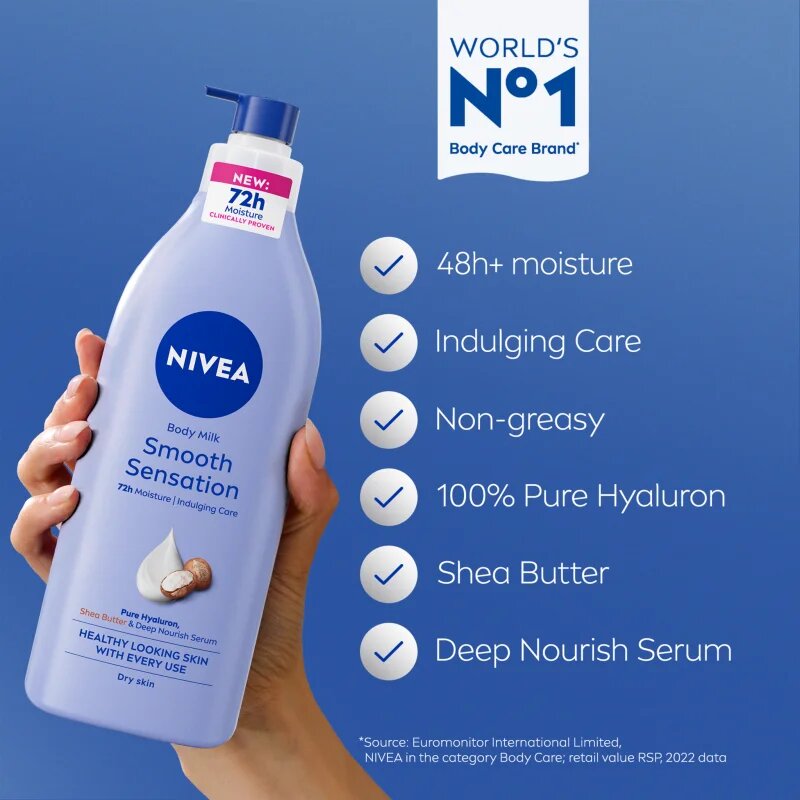 Nivea Smooth Sensation vlažilni losjon za telo za suho kožo 625 ml
