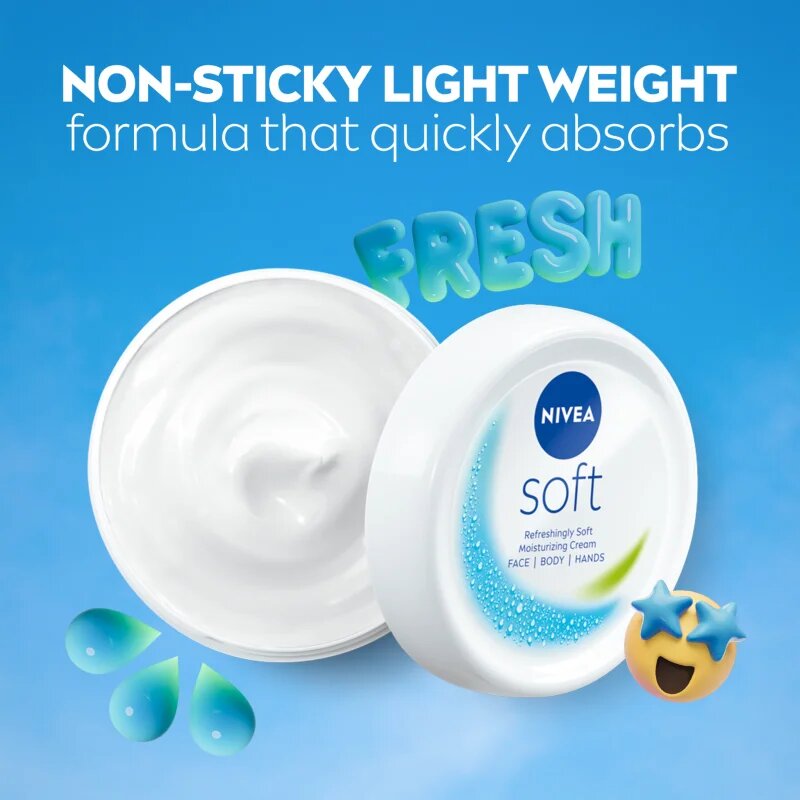 Nivea Soft sveža vlažilna krema ugodno pakiranje