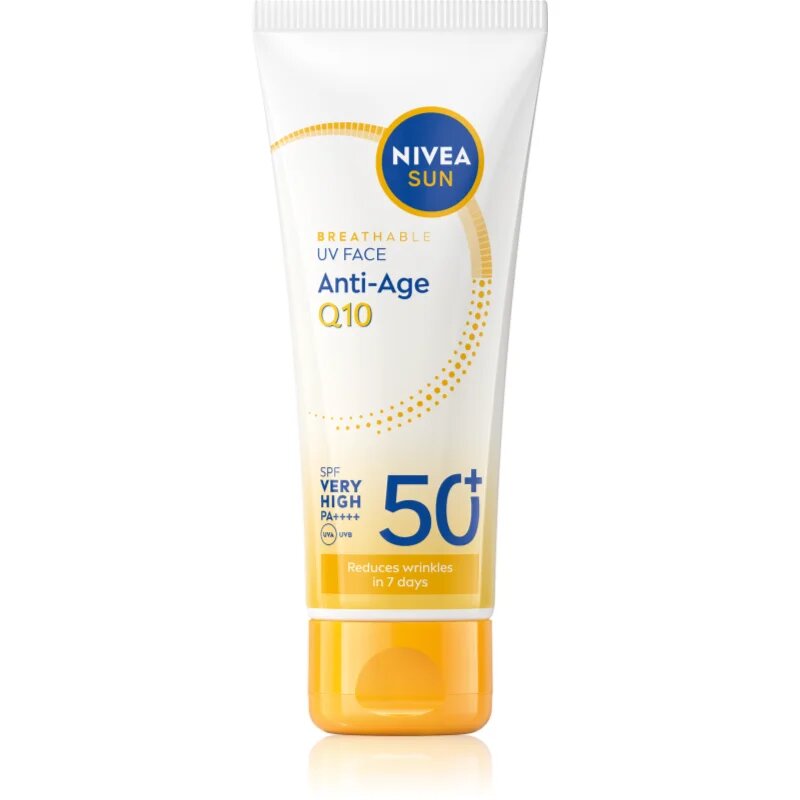 Nivea SUN Anti-Age Q10 krema za obraz za sončenje proti gubam SPF 50+ 40 ml