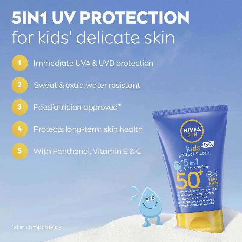 Nivea SUN Kids otroški losjon za sončenje 5 v 1 SPF 50+ 50 ml