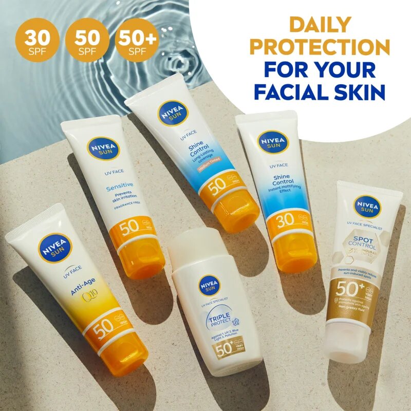 Nivea SUN krema proti gubam za sončenje SPF 50 50 ml