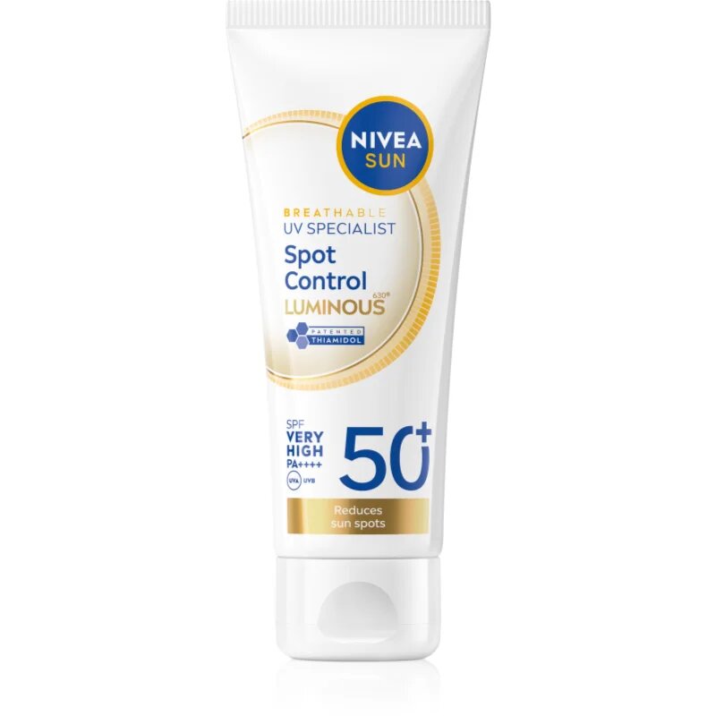 Nivea SUN Luminous 630 krema za obraz za sončenje proti pigmentnim madežem SPF 50+ 40 ml
