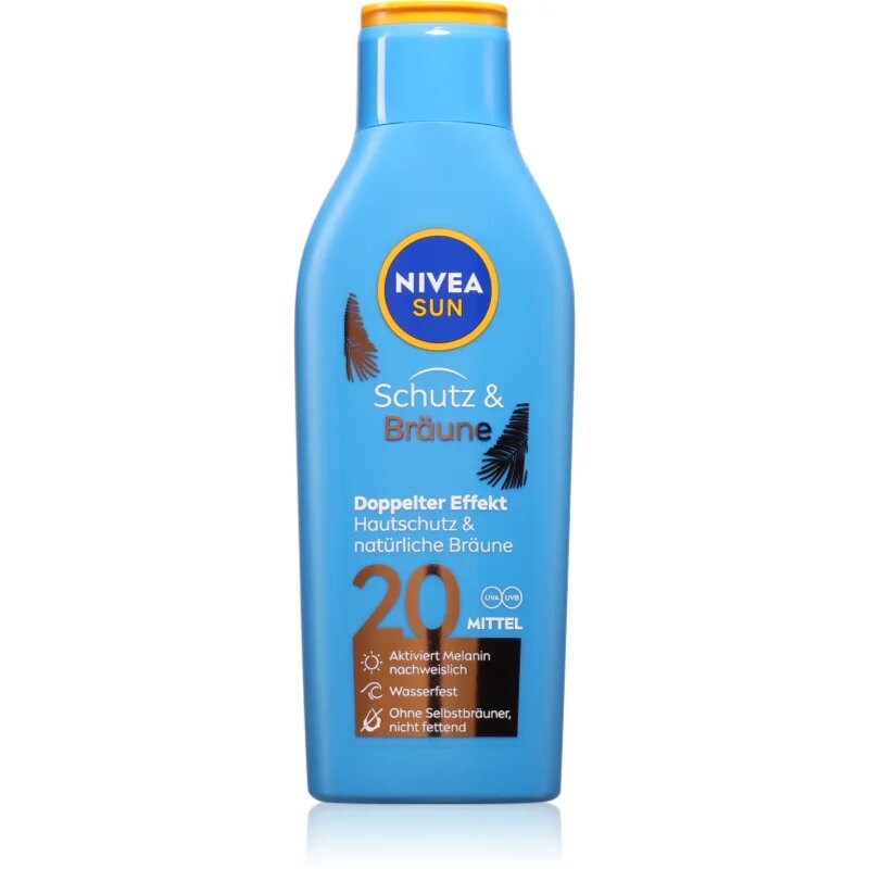 Nivea SUN Protect & Bronze intenzivni losjon za sončenje SPF 20 200 ml