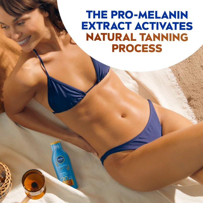 Nivea SUN Protect & Bronze intenzivni losjon za sončenje SPF 20 200 ml