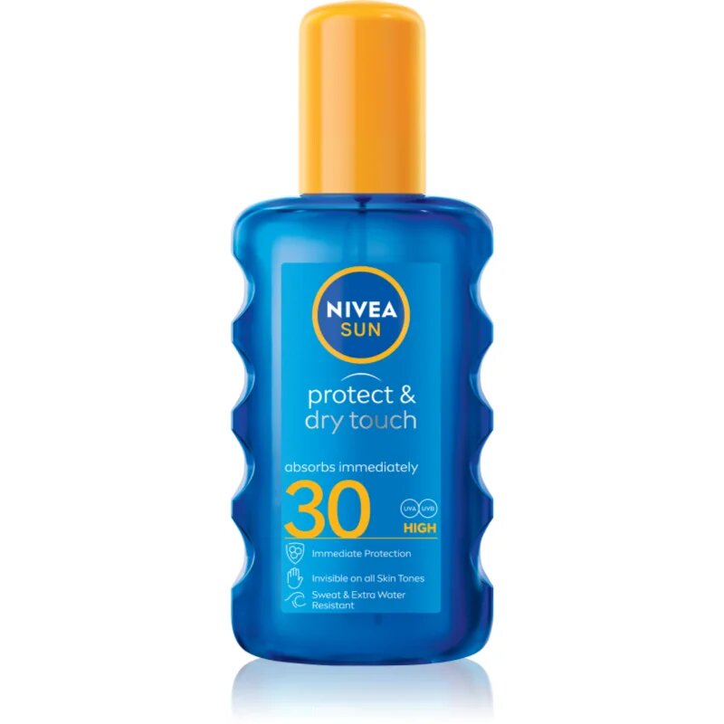 Nivea SUN Protect & Dry Touch nevidno pršilo za sončenje SPF 30 200 ml