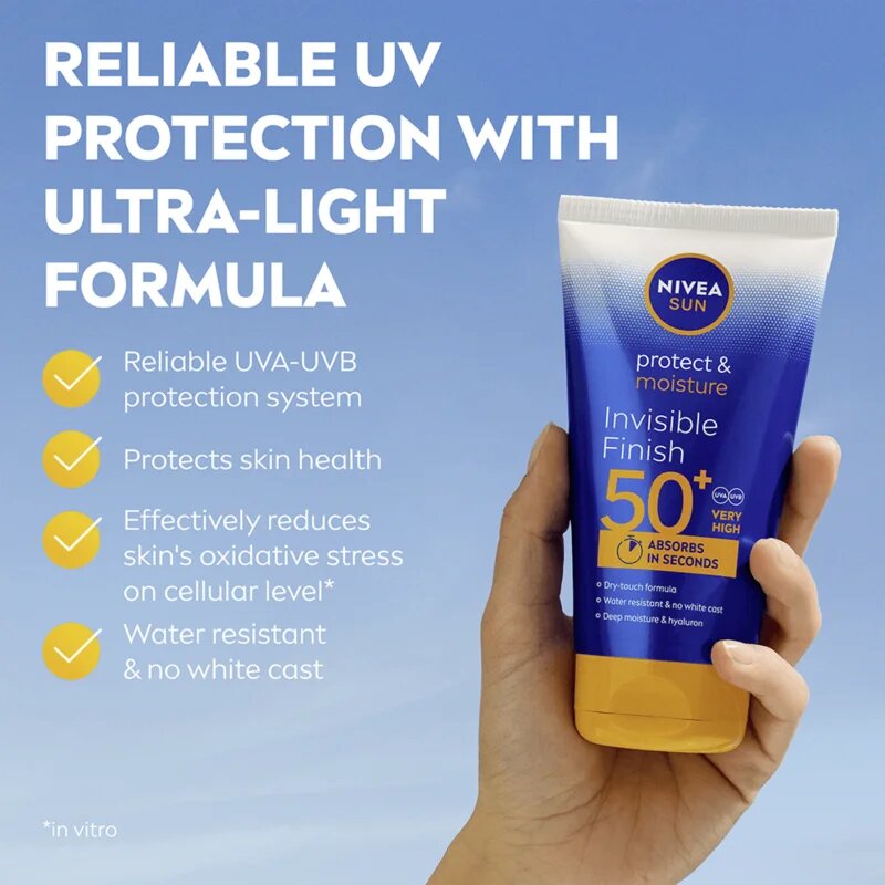 Nivea SUN Protect & Moisture vlažilni losjon za sončenje s hialuronsko kislino SPF 50+ 150 ml