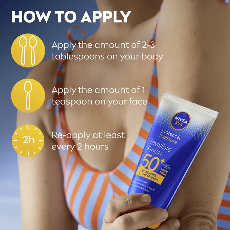 Nivea SUN Protect & Moisture vlažilni losjon za sončenje s hialuronsko kislino SPF 50+ 150 ml