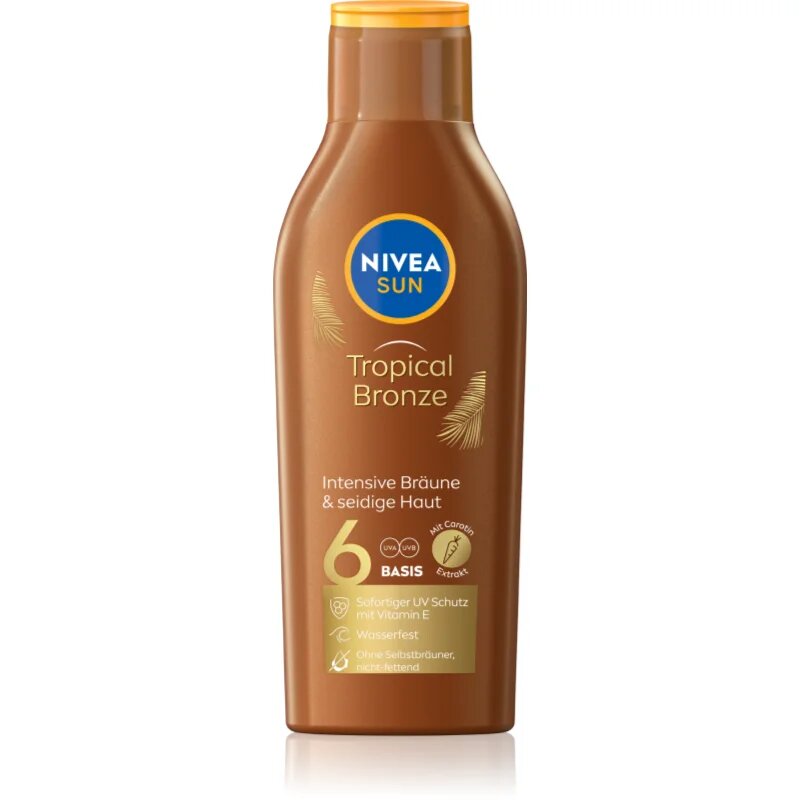 Nivea SUN Tropical Bronze losjon za sončenje SPF 6 200 ml