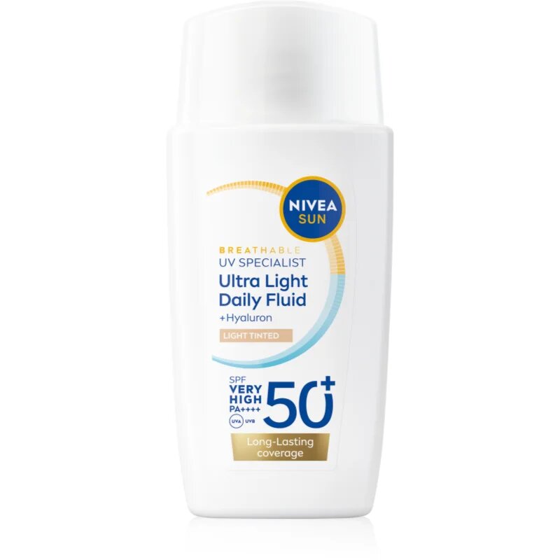Nivea SUN Ultra Light lahki tonirani fluid SPF 50+ odtenek Light 40 ml