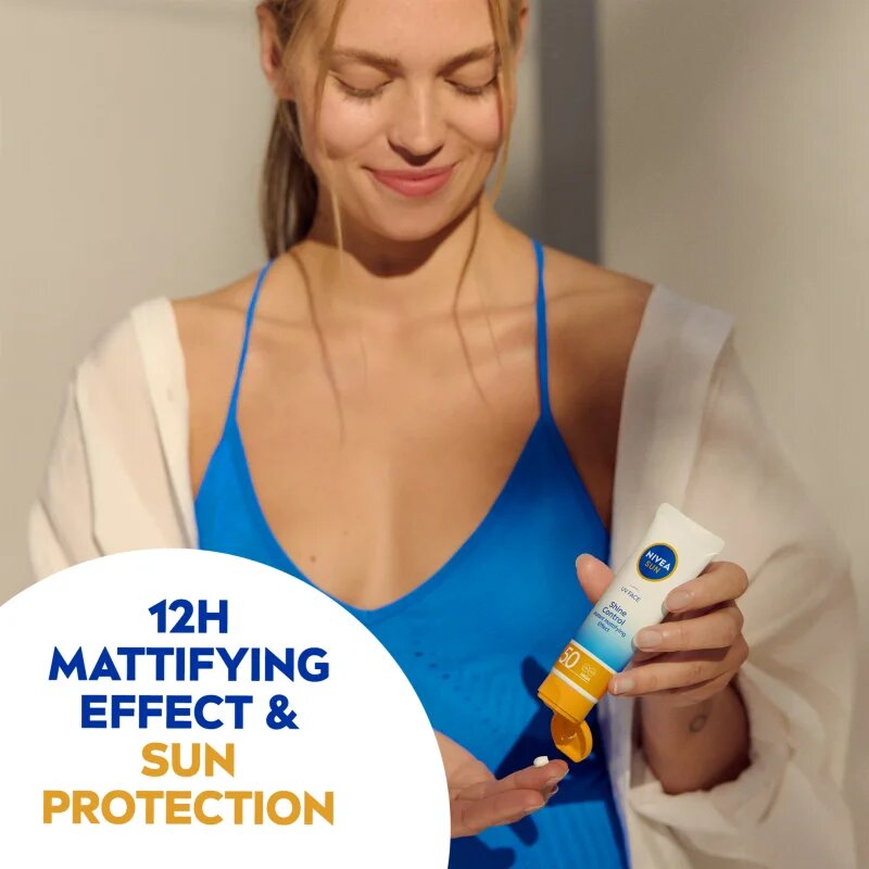 Nivea SUN UV FACE lahka matirajoča krema za obraz za sončenje SPF 50 50 ml