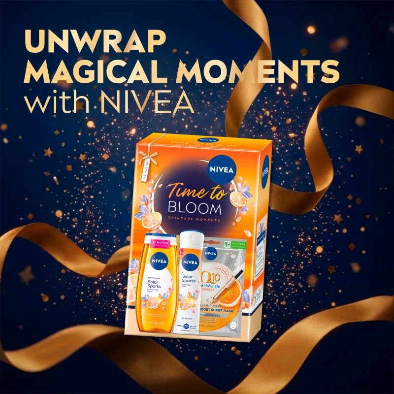 Nivea Time to Bloom darilni set za telo in obraz