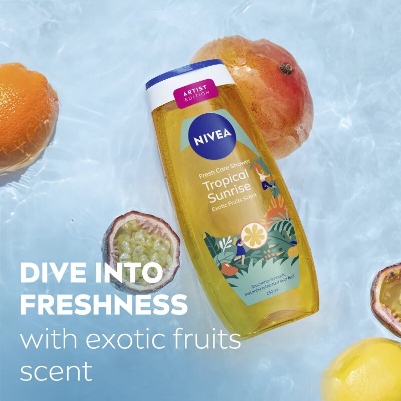 Nivea Tropical Sunrise vlažilen gel za prhanje 250 ml