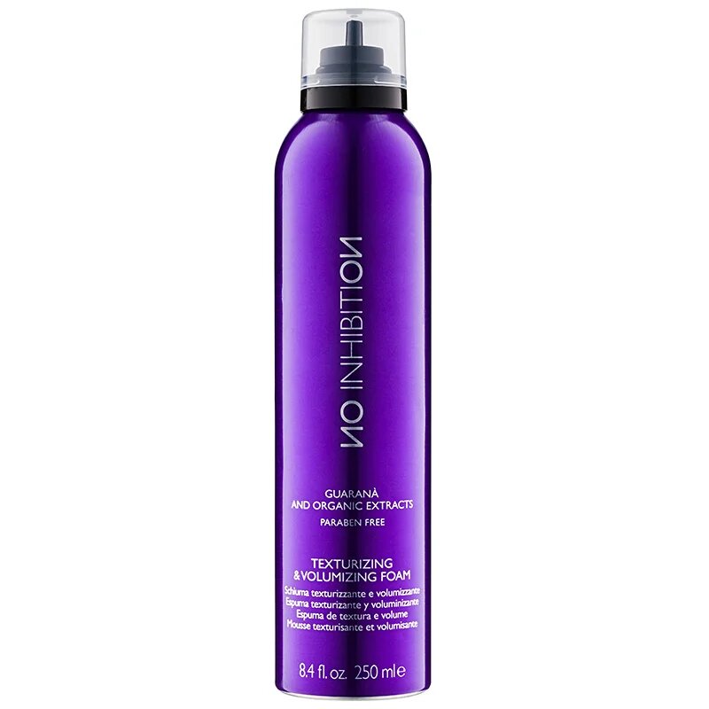 No Inhibition Guarana and organic extracts Texturizing & Volumizing pena za lase za volumen in obliko 250 ml